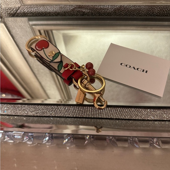 Coach Accessories - Coach Red and Gold Cherry Key Holder